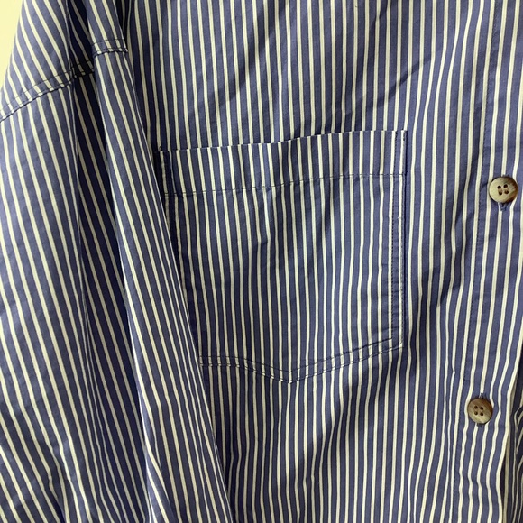 Zara oversized striped shirt blue white size Large - Picture 9 of 9